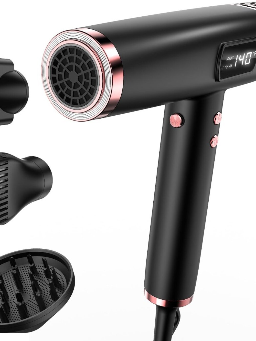 NEW MESCOMB Hair Dryer with Diffuser Dual Voltage 1875W Portable Dryers for & lb